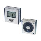 Dual-Panel FM Clock Radio with Large LCD Screen