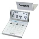 Aluminum Slim Line Calculator/Clock with Date, and Temperature