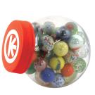 Glass Marbles Game Set with Storage Canister