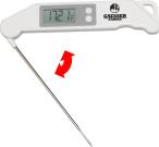 LARGE DIGIT LCD COOKING THERMOMETER WITH FOLDING STAINLESS STEEL PROBE