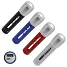 2200 mAh Aluminum Power Bank with 1 Watt LED Flashlight