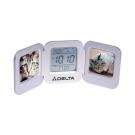 Aluminum Dual 2" x 2" Photo Frame Clock