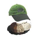 6-Panel, Low Profile Unstructured Brushed Cotton Cap in Two-Tone Color