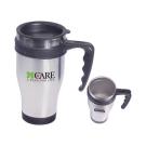 Stainless Steel "Large-Grip" Mug with Closure Top