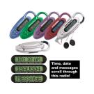 Scrolling Message Carabiner Clock Radio